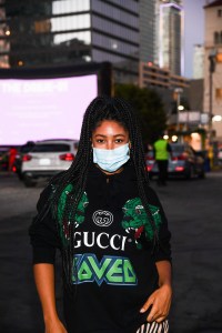 Street style at The  Drive-In at Hotel Figueroa featuring Women Under the Influence, in Los Angeles.