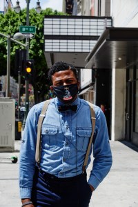 Masks as seen in the streets of Brooklyn, N.Y., and Los Angeles.