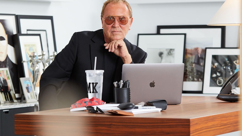 Alone at his desk, Kors can lose the mask. Getting back to the office was essential for Kors, and about 20 percent of the staff, "a mix of people," he said, "who really need to get their hands on things, so to speak."