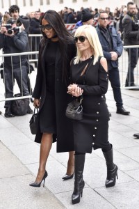 Naomi Campbell and Donatella Versace