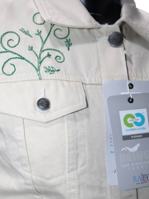 Rajby kicked off the year by introducing the first C2C Platinum certified denim called Beluga, a 100 percent organic cotton, non-indigo natural fabric made in an entirely closed loop process.