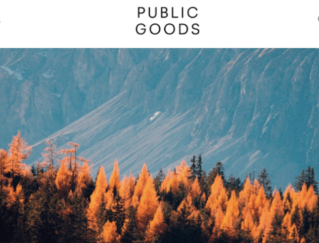 Public Goods' homepage