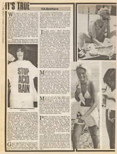 Streetstyle in Saint-Tropez, France featured in the June 25, 1984 issue of WWD.