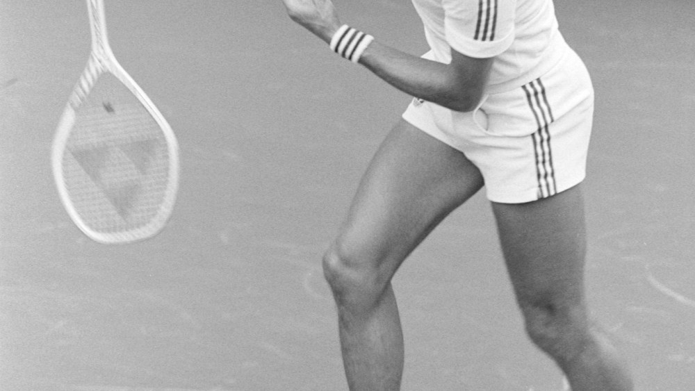 Stan Smith competes in the US Open Grand Slam Tournaments in New York, New York on September 1, 1981.