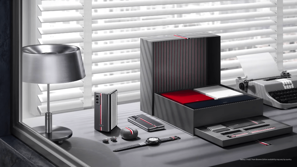 The limited-edition Thom Browne collection for Samsung.
