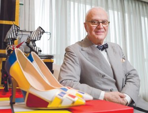 Manolo Blahnik in Hong Kong for his exhibition of exclusive limited edition items, 2012.