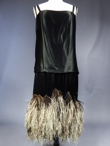 A dress by Charles Frederick Worth in the "Man Ray and Fashion" exhibition in Paris.