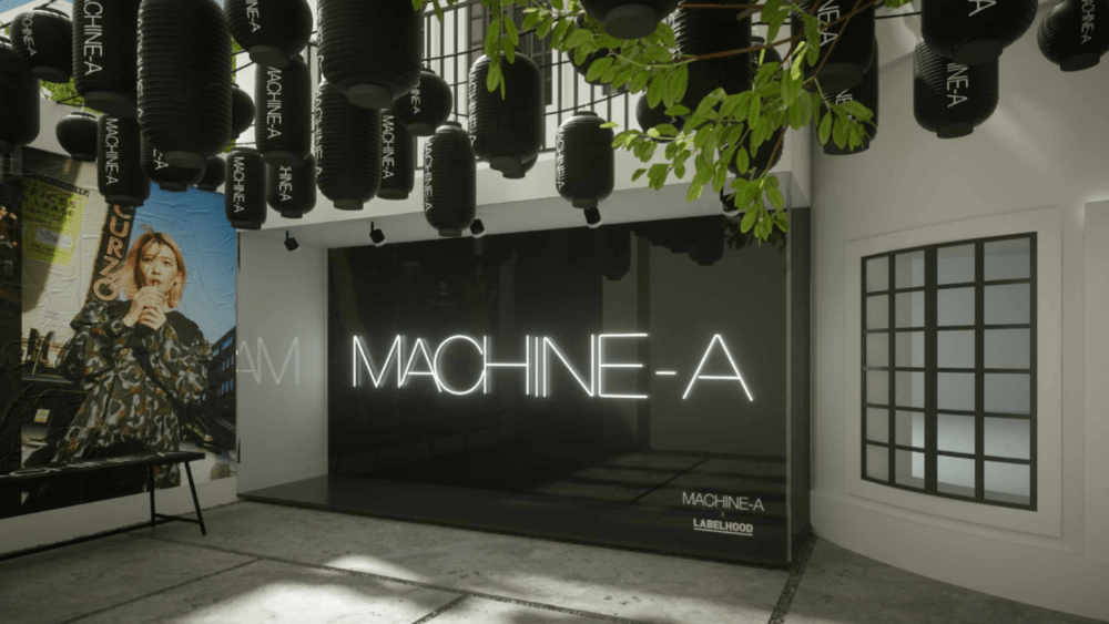Visual illustration of Machine-A pop-up at Labelhood Shanghai.