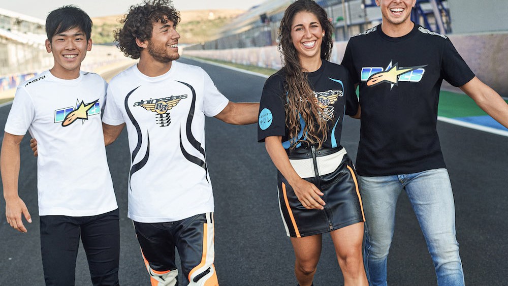 Diesel teamed up with motorcycle racing company Alpinestars for the second time to debut moto-inspired leather looks and casual fashion.