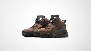 The Jordan Spizike 270 Boot featuring dark brown tones.
