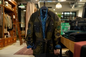 Inside the Belstaff store.