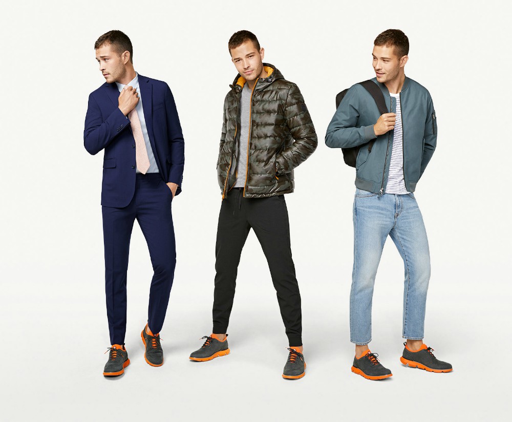 Cole Haan's 4.Zerogrand men's styles include a wingtip oxford and a plain-toe oxford.
