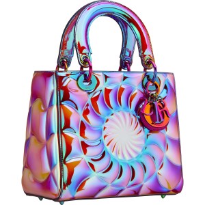 A handbag by Judy Chicago for the Dior Lady Art project.