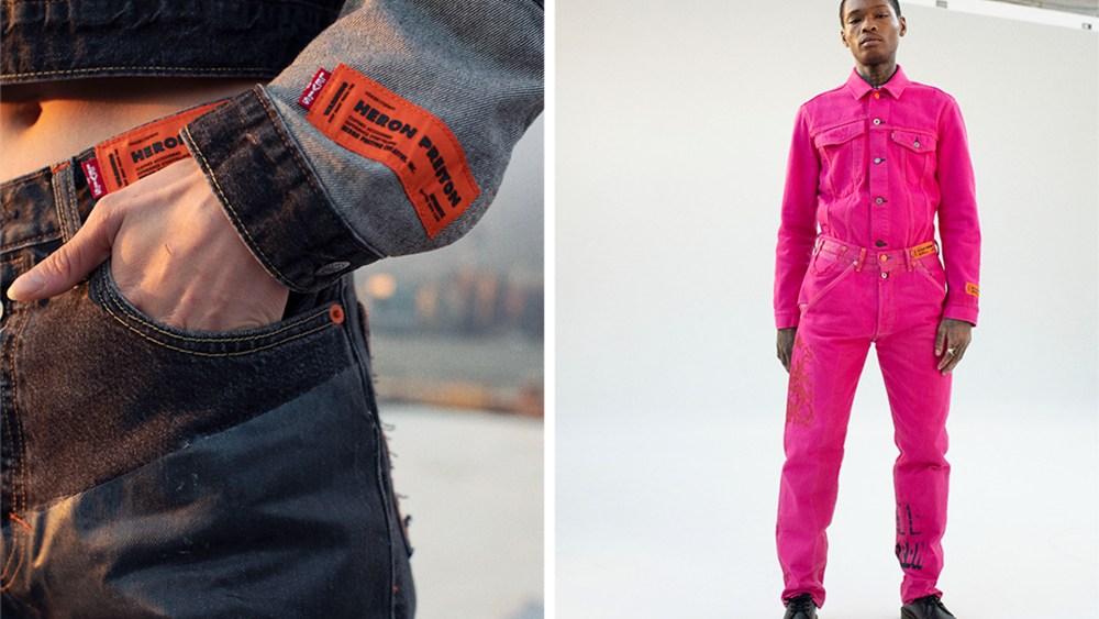 A look from the Heron Preston’s collaboration with Levi’s.