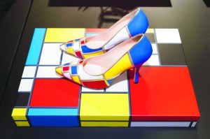 A 2012 exhibition of exclusive limited edition items by Manolo Blahnik. These shoes are Calder 1993.