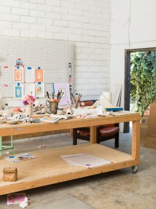 Lily Stockman in her studio. Los Angeles, CA 2020. Photographed by Laure Joliet