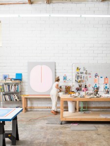 Lily Stockman in her studio. Los Angeles, CA 2020. Photographed by Laure Joliet