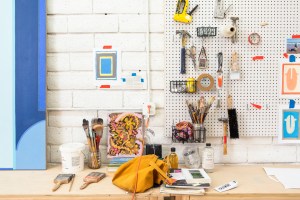 Lily Stockman in her studio. Los Angeles, CA 2020. Photographed by Laure Joliet