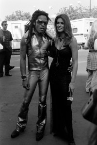 Lenny Kravitz and Cindy Crawford attend the MTV Awards in Los Angeles, CA on September 2, 1993.