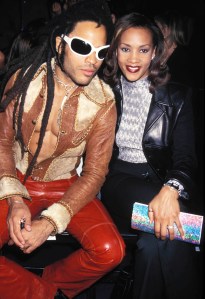 Lenny Kravitz And Vivica A. Fox at the Betsey Johnson Fall 1999 show, March 1998