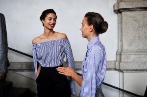 Backstage at Max Mara RTW Spring 2021