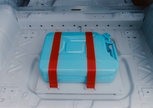 A detail of the Project Geländewagen collaboration between Virgil Abloh and Mercedes-Benz.