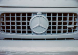 A detail of the Project Geländewagen collaboration between Virgil Abloh and Mercedes-Benz.