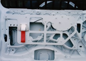 A detail of the Project Geländewagen collaboration between Virgil Abloh and Mercedes-Benz.