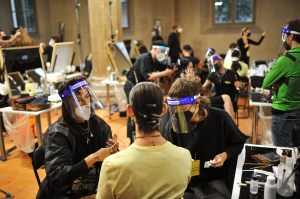 Backstage at Salvatore Ferragamo RTW Spring 2021