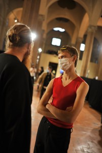 Backstage at Salvatore Ferragamo RTW Spring 2021