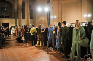 Backstage at Salvatore Ferragamo RTW Spring 2021