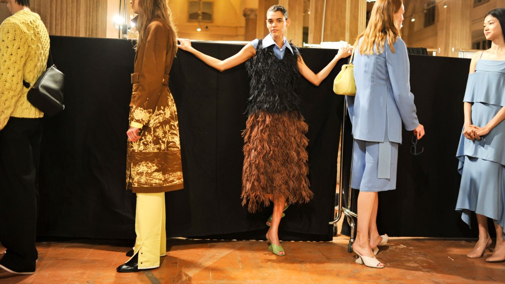 Backstage at Salvatore Ferragamo RTW Spring 2021