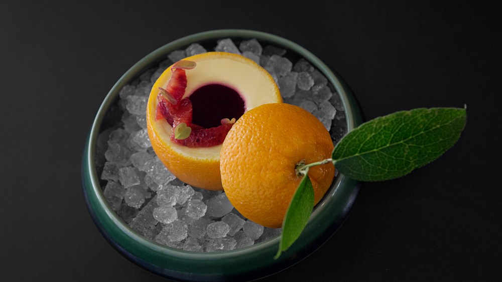 Navel Orange with satsuma orange and blood orange.