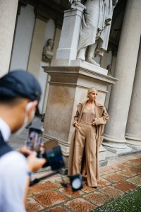 Street style at Milan Fashion Week Spring 2021