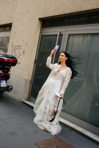 Street style at Milan Fashion Week Spring 2021