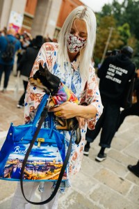 Street style at Milan Fashion Week Spring 2021