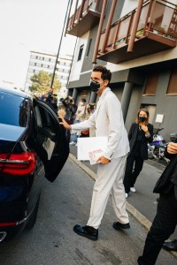 Street style at Milan Fashion Week Spring 2021
