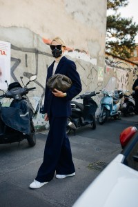 Street style at Milan Fashion Week Spring 2021