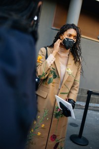 Street style at Milan Fashion Week Spring 2021