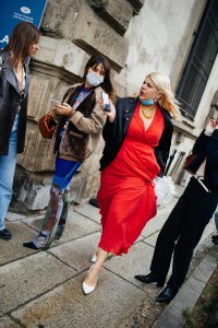 Street style at Milan Fashion Week Spring 2021
