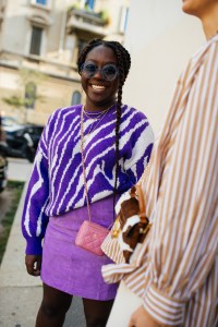 Street style at Milan Fashion Week Spring 2021