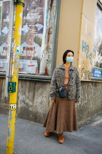 Street style at Milan Fashion Week Spring 2021