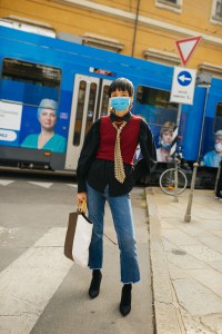 Street style at Milan Fashion Week Spring 2021