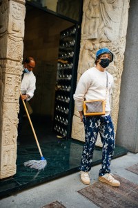 Street style at Milan Fashion Week Spring 2021