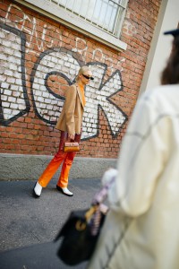 Street style at Milan Fashion Week Spring 2021