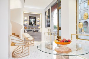 Inside Valmont's boutique