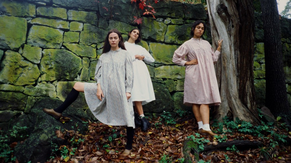 Hailey Benton Gates, Sandeep Salter and Laura Chautin in Salter House's new dresses.