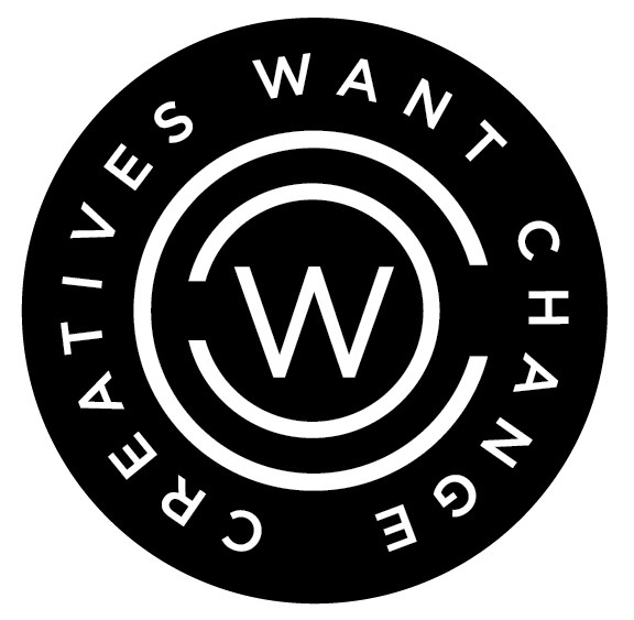 Creatives Want Change logo.