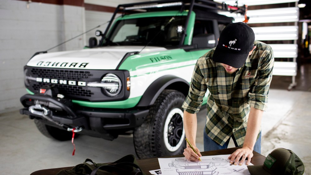 The 2021 Bronco + Filson Wildland Fire Rig concept car.