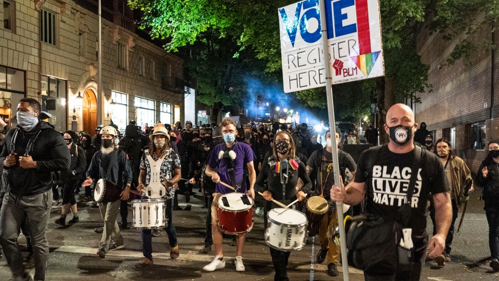 Black Lives Matter protesters in Portland.